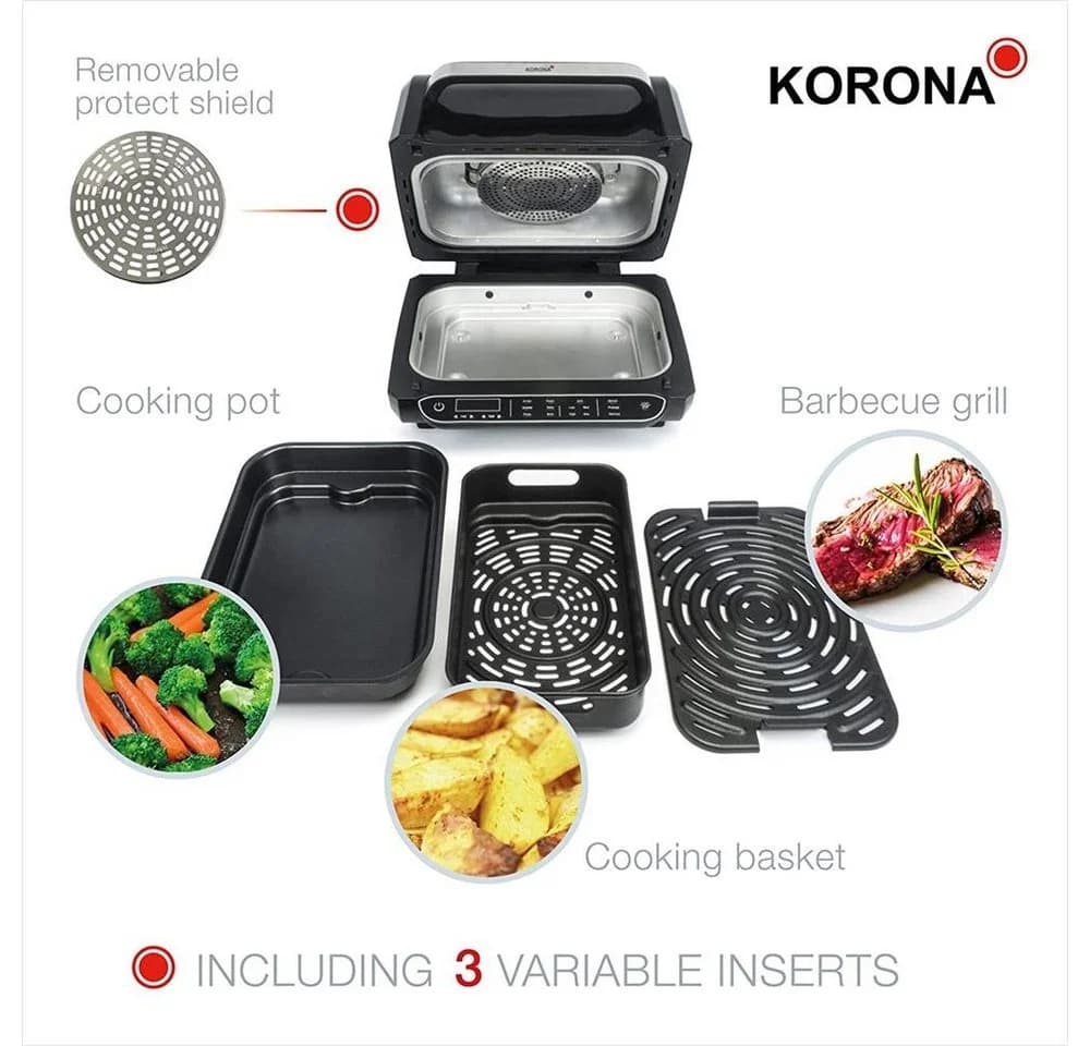 KORONA Kombigrill 46160 8-in-1 Multifunktionsgrill Schwarz - Bild 4