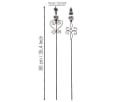 Posiwio Gartenstecker Schwarz Metall Verschnörkelt 2 Stück Bild 3