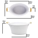 Posiwio Pflanzkübel Wanne Oval Weiß Metall Bild 1