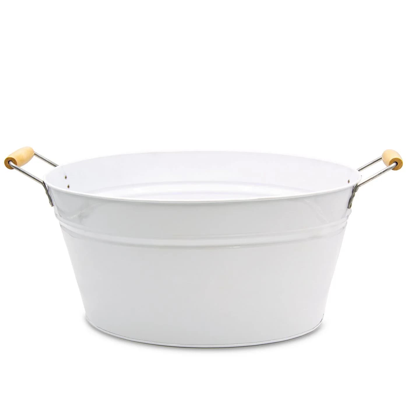 Posiwio Pflanzkübel Wanne Oval Weiß Metall - Bild 2