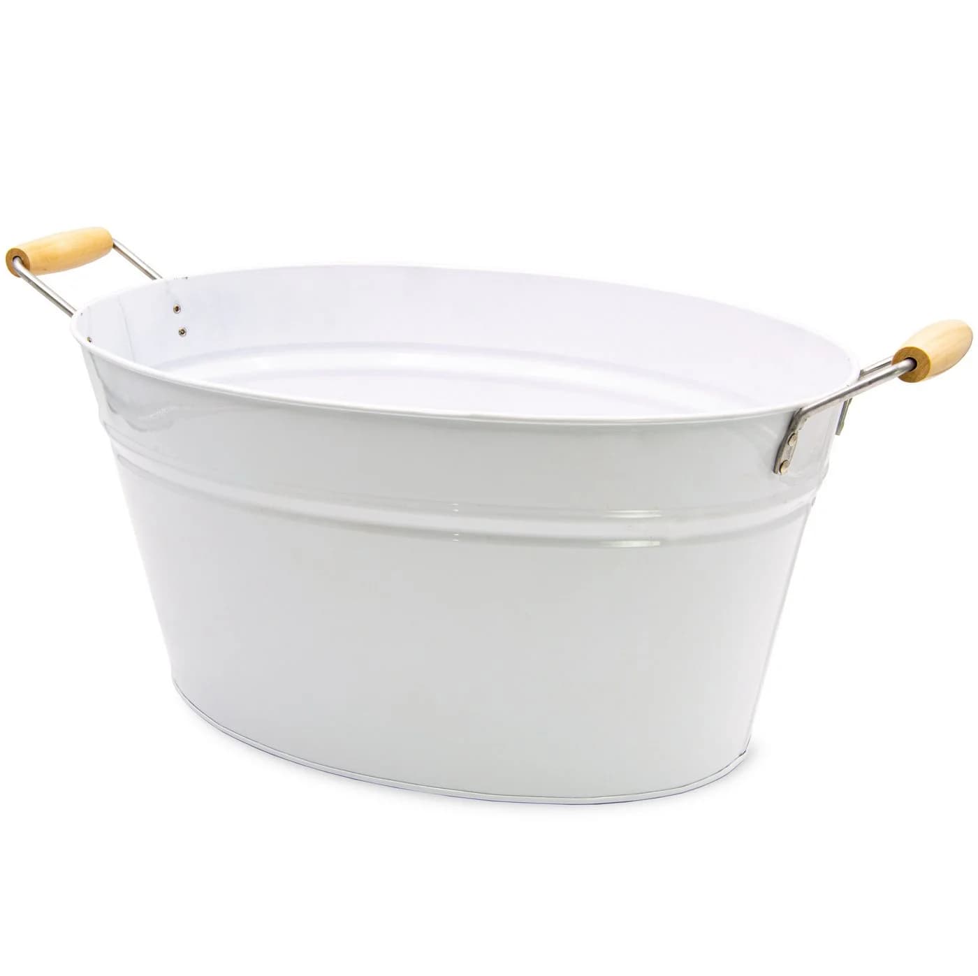 Posiwio Pflanzkübel Wanne Oval Weiß Metall - Bild 5