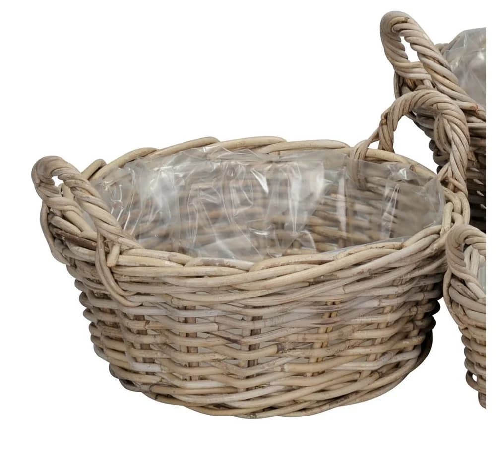 Posiwio Pflanzkorb Farmer Grau Braun Kooboo Rattan - Bild 2