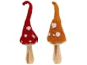 Posiwio Herbstdeko Set 2 Stk Filz-Pilze Rot-Orange Bild 2