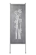 finehomegarden Gartenstecker Stele Metall Bambus Sichtschutz grau Bild 2