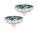 Posiwio Teelichthalter Glas Schwimmschale Blau 2er Set Bild 2
