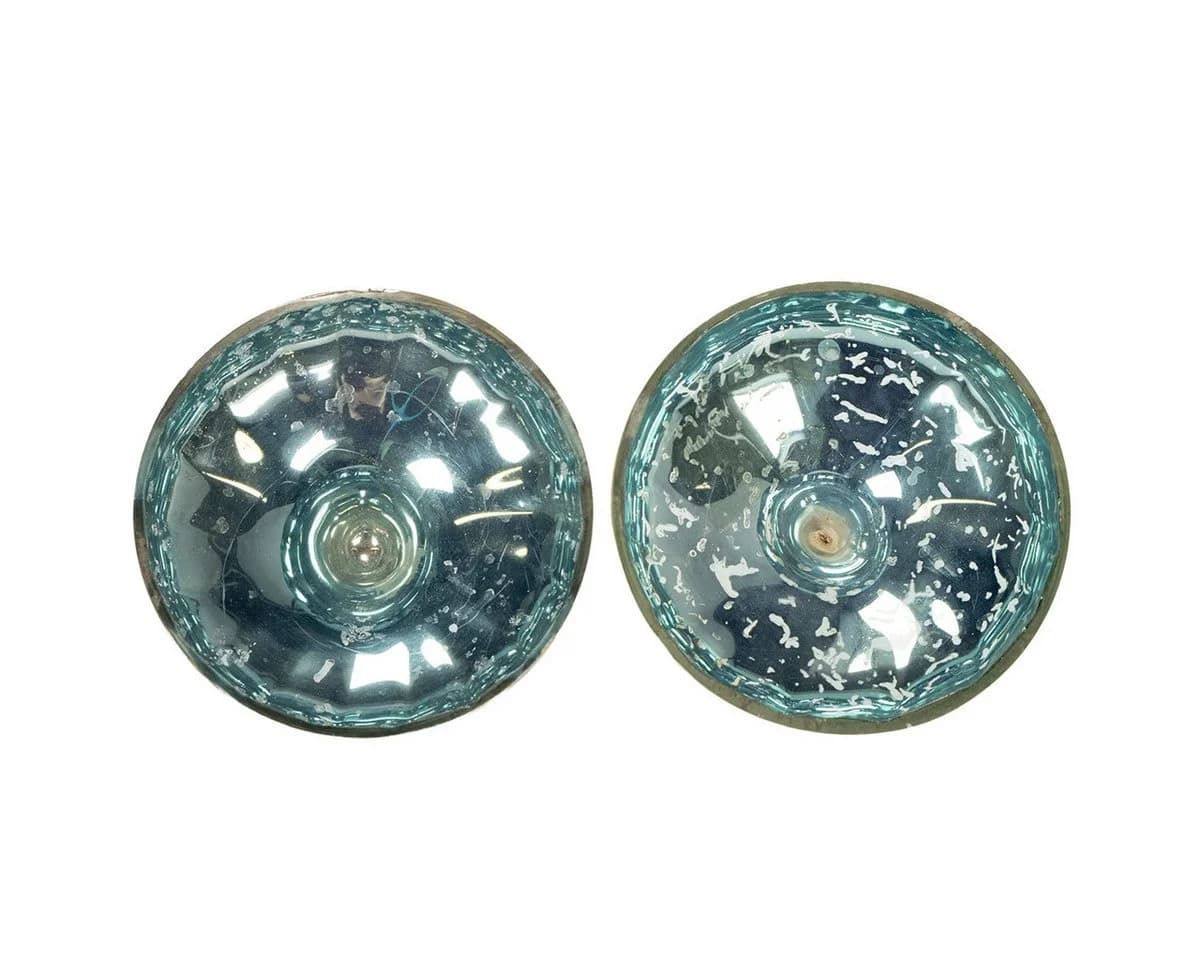 Posiwio Teelichthalter Glas Schwimmschale Blau 2er Set - Bild 5