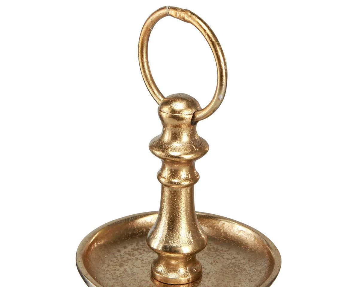 Posiwio Mini Etagere 2-stöckig Metall Gold matt Dekotablett