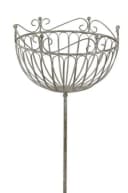 finehomegarden Gartenstecker Korb Metall Shabby Chic grau/braun Bild 2