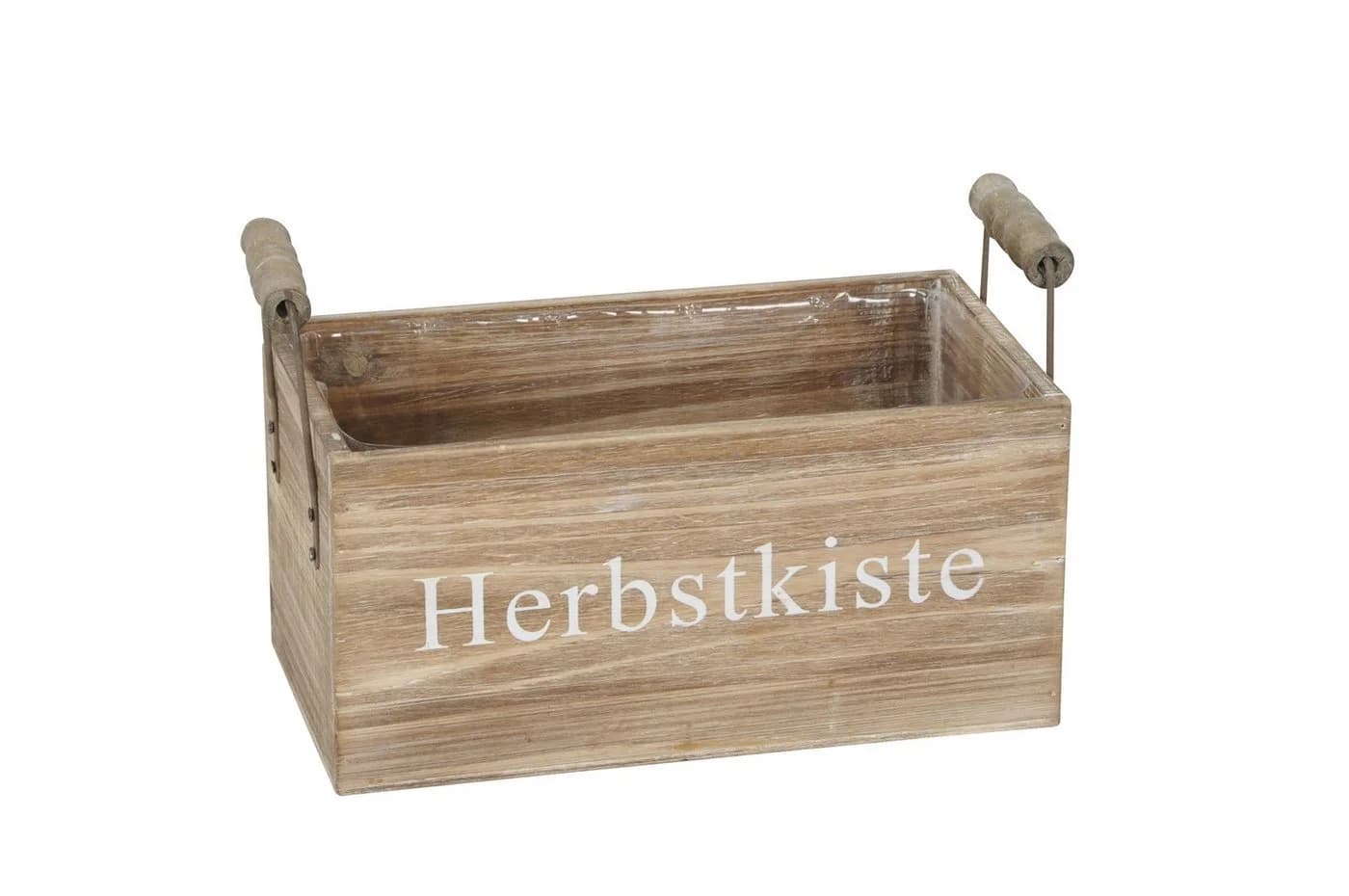 finehomegarden Holzkiste "Herbstkiste" Natur Weiß