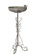 finehomegarden Vogeltränke auf Metallfuß mit Vogel-Deko grün/braun Bild 2