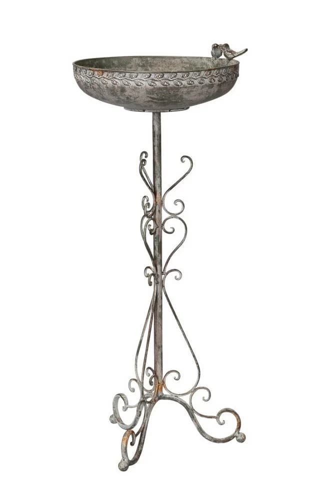 finehomegarden Vogeltränke auf Metallfuß mit Vogel-Deko grün/braun - Bild 2