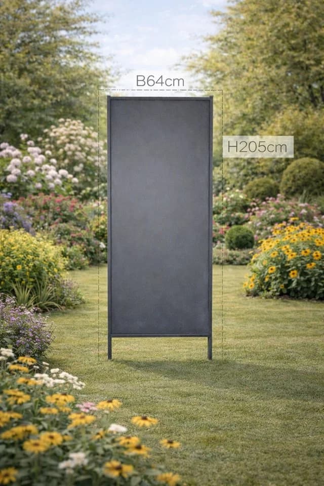 finehomegarden Gartenstecker Stele Metall Sichtschutz grau - Bild 3