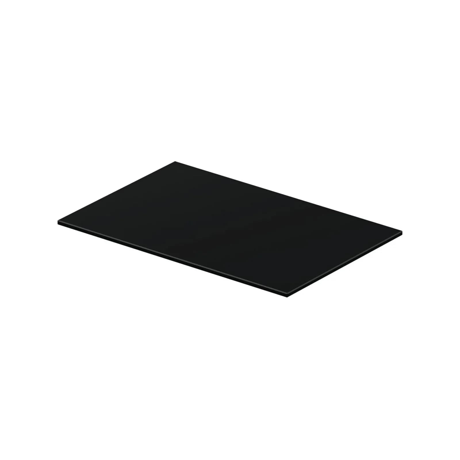 Moderner Glaseinleger in Schwarz, 30x30x3 cm