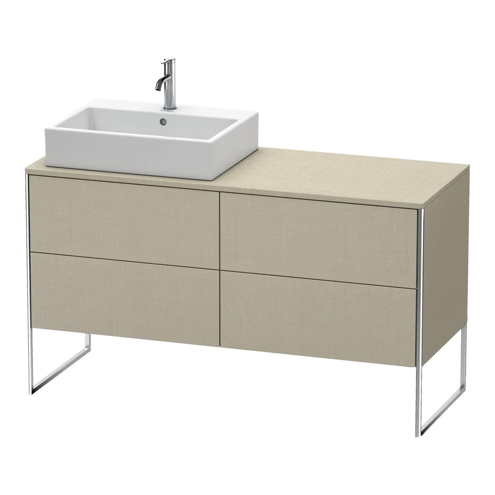 Duravit XSquare Waschtischunterschrank 140cm 4 Schubladen Leinen