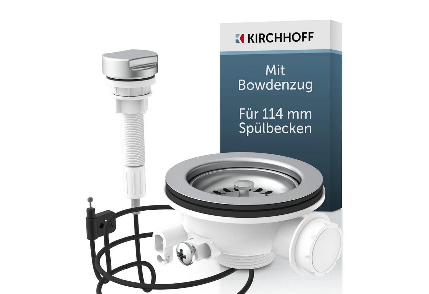 Kirchhoff Siebventil mit Überlaufanschluss & Bowdenzug - Bild 2