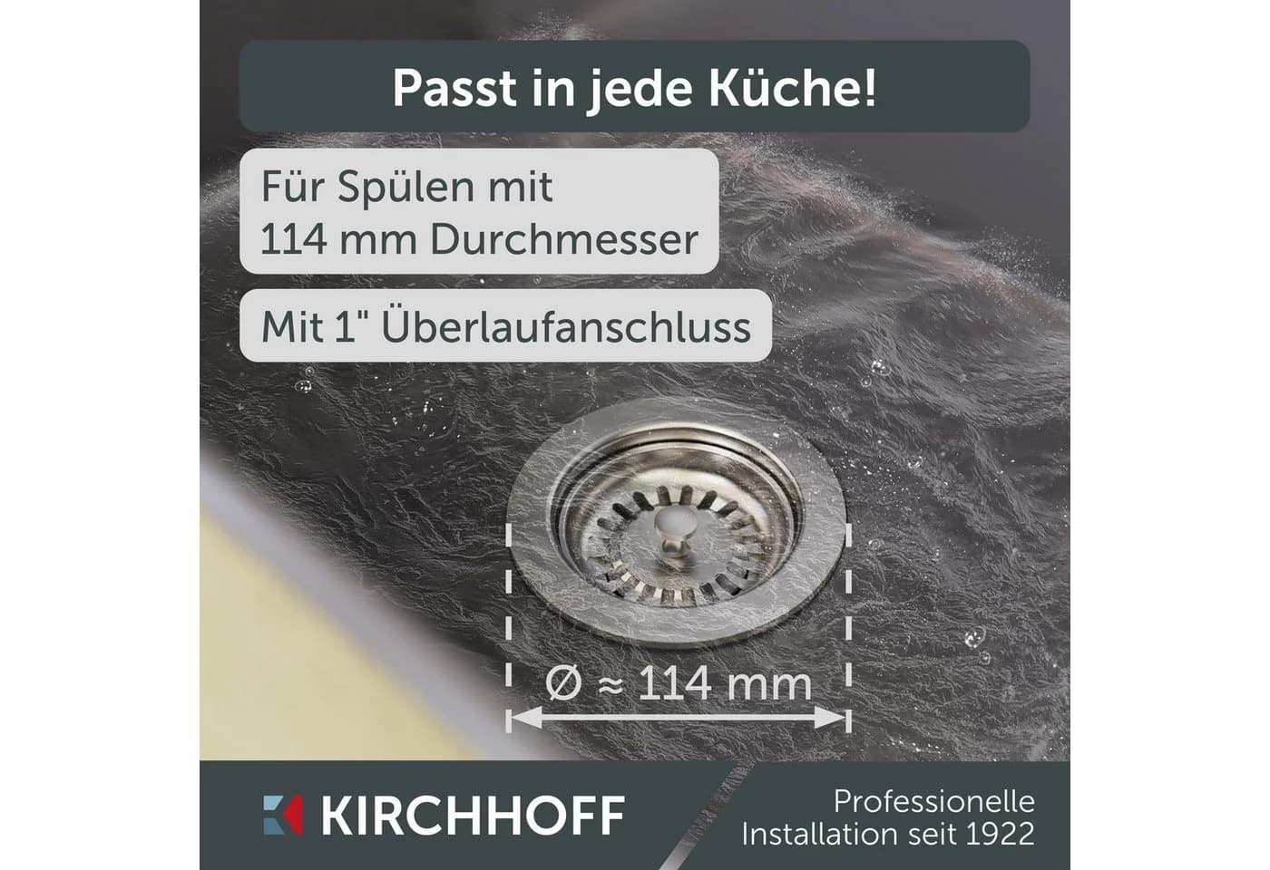 Kirchhoff Siebventil mit Überlaufanschluss & Bowdenzug - Bild 3