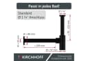 Kirchhoff Siphon Design Flaschensiphon inkl. Reinigungsöffnung, Röhrengeruchsverschluss für Waschbecken/Waschtische Bild 4