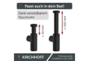 Kirchhoff Siphon Design Flaschensiphon inkl. Reinigungsöffnung, Röhrengeruchsverschluss für Waschbecken/Waschtische Bild 5