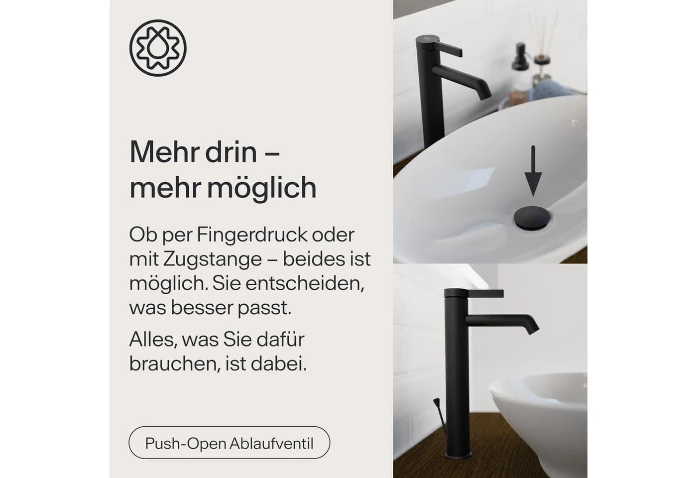 Waschtischarmatur WASSERWERK WT 11 Schwarz Matt Messing - Bild 5
