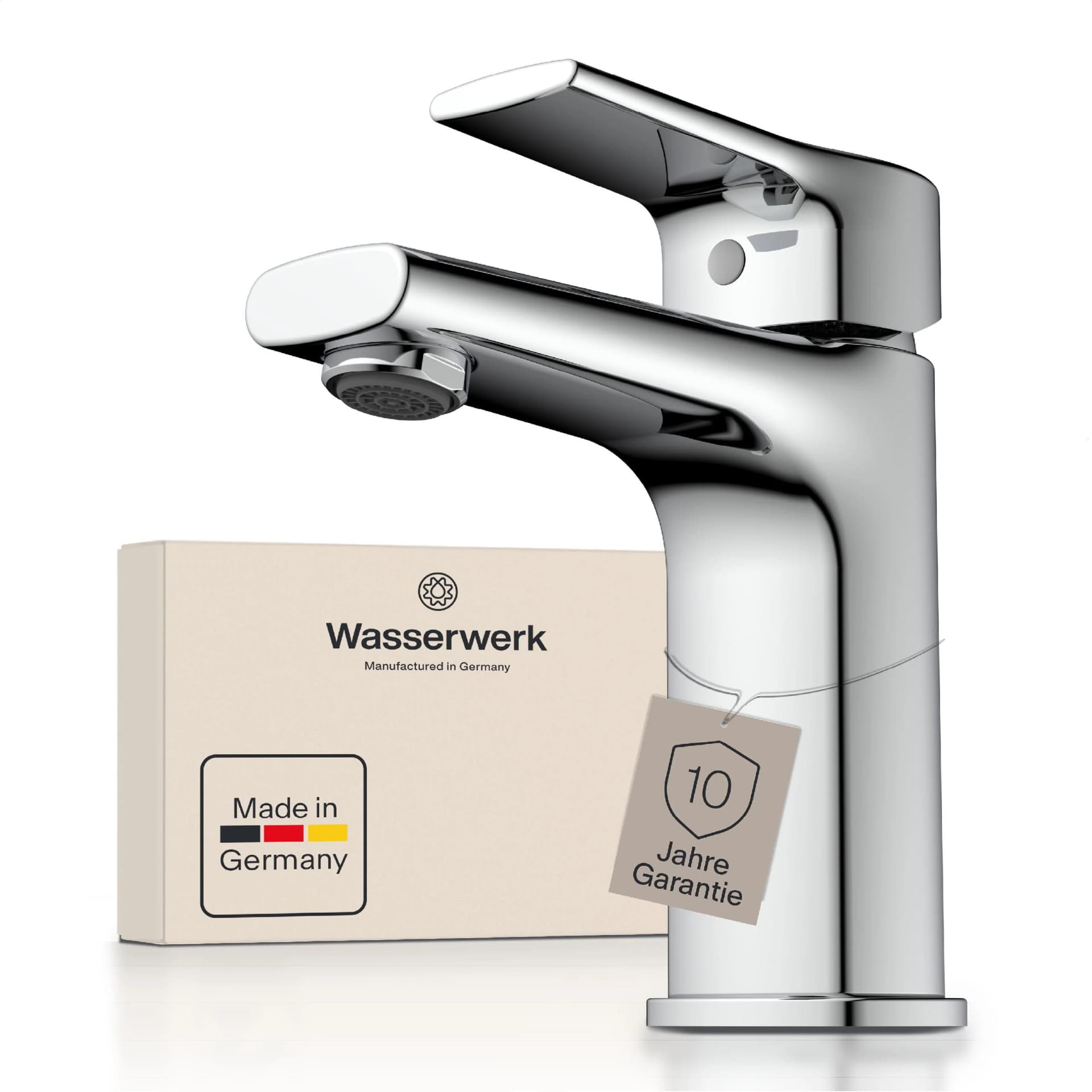WASSERWERK WT 13 Waschtischarmatur silber chrom mit Pop-Up