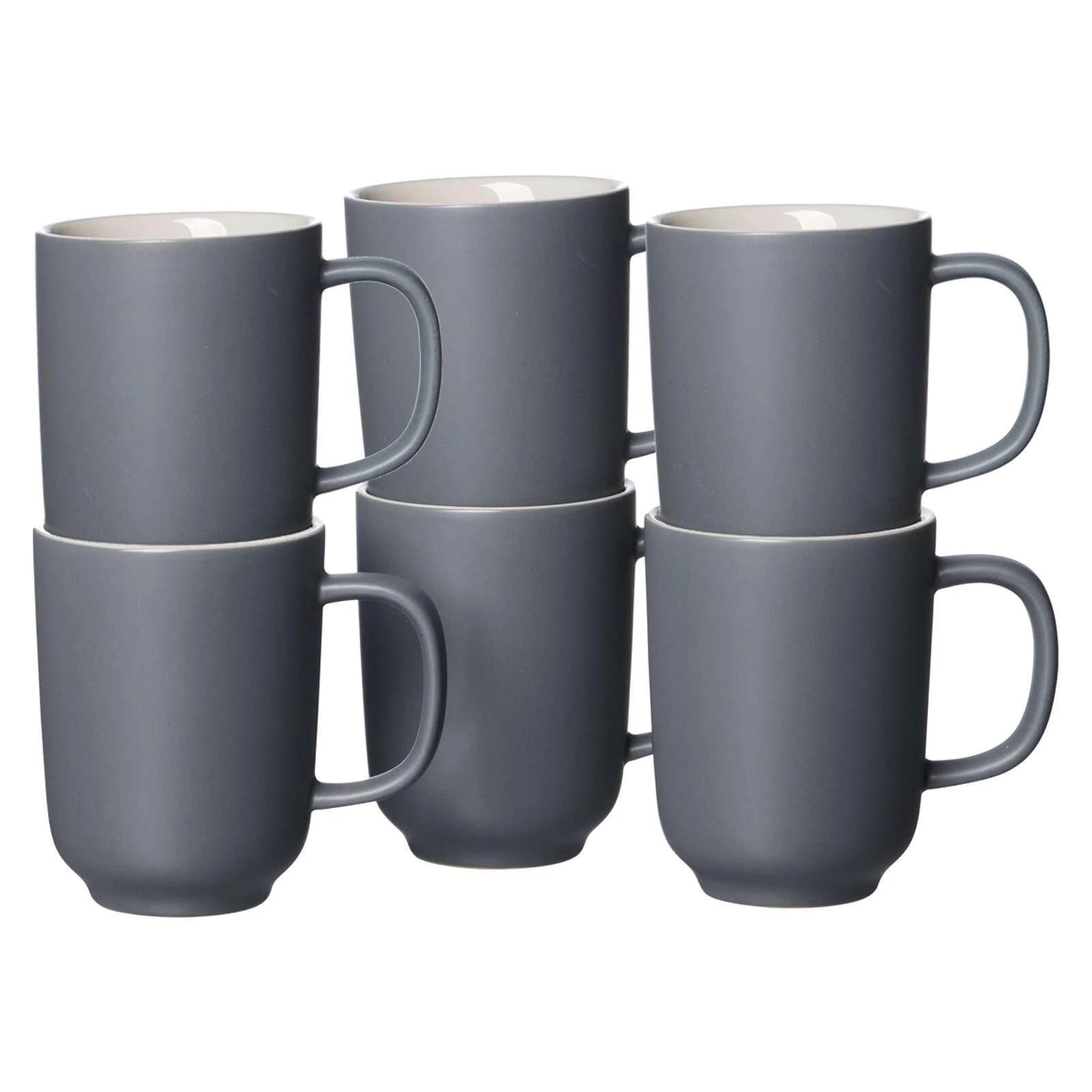 Ritzenhoff & Breker Jasper Kaffeebecher 285 ml 6er Set Grau Keramik - Bild 2