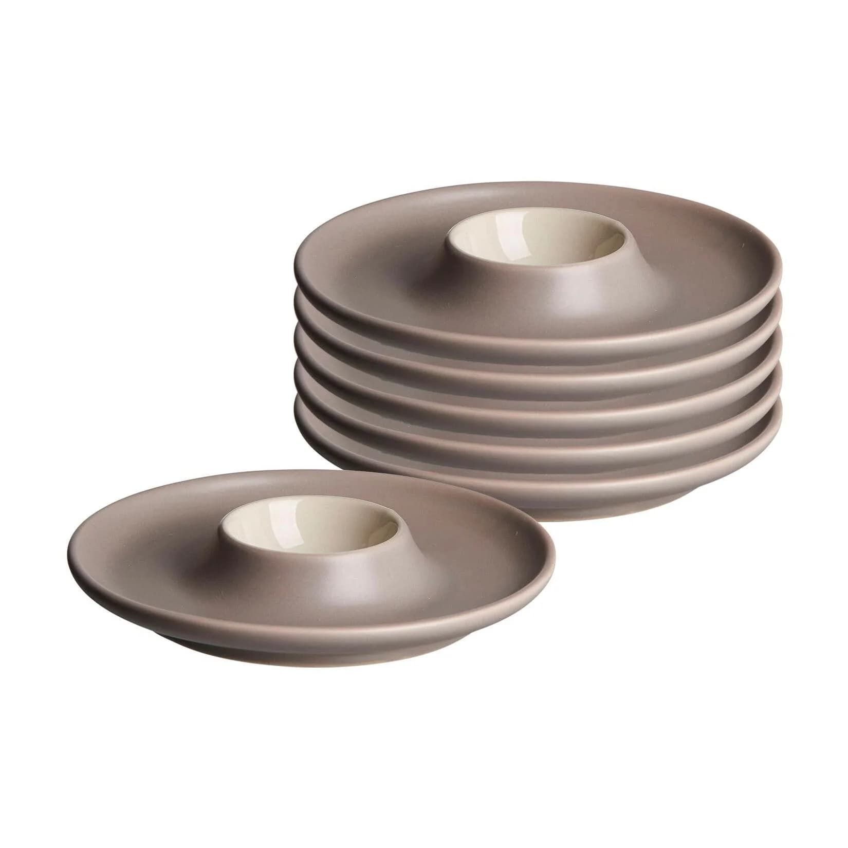 Ritzenhoff & Breker Eierbecher Jasper 6er Set Taupe Keramik