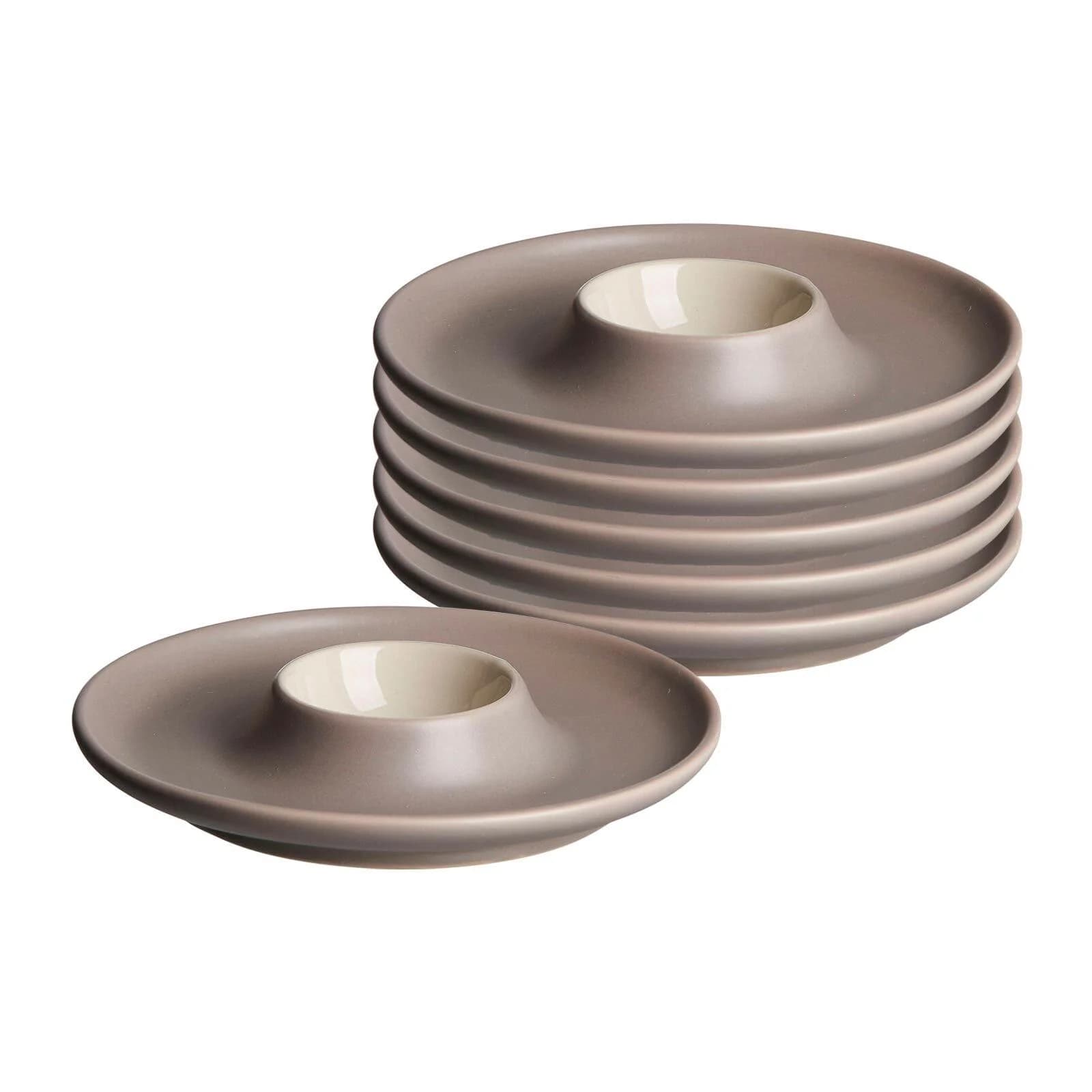 Ritzenhoff & Breker Eierbecher Jasper 6er Set Taupe Keramik - Bild 2