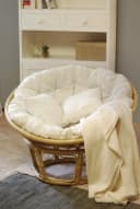 MiaMöbel Rattansessel Papasan Honig mit Baumwollauflage Bild 1