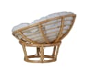 MiaMöbel Rattansessel Papasan Honig mit Baumwollauflage Bild 5