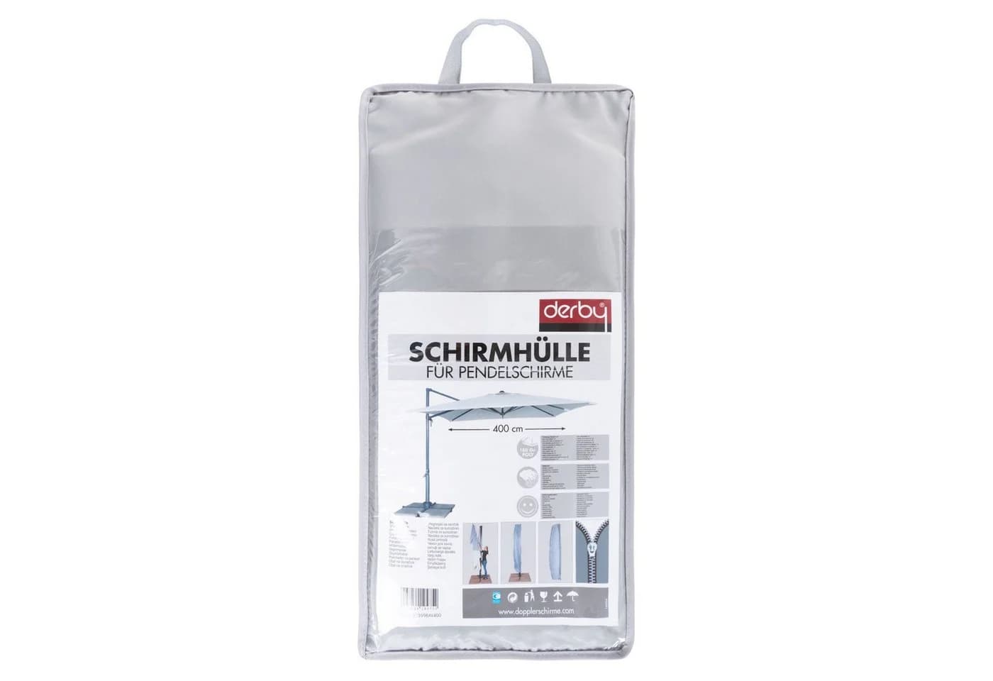 Doppler Schutzhülle BASIC Grau für Ampelschirme Ø 300-400 cm