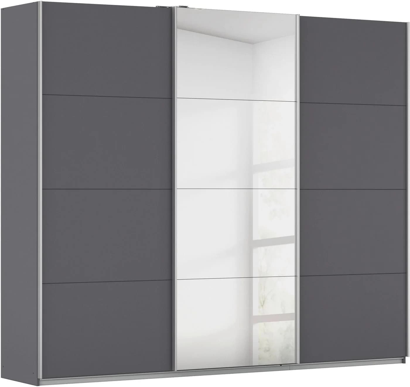 Rauch Schwebetürenschrank KULMBACH Grau Metallgriffe - Bild 2