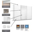 Rauch Schwebetürenschrank KULMBACH Grau Metallgriffe Bild 3