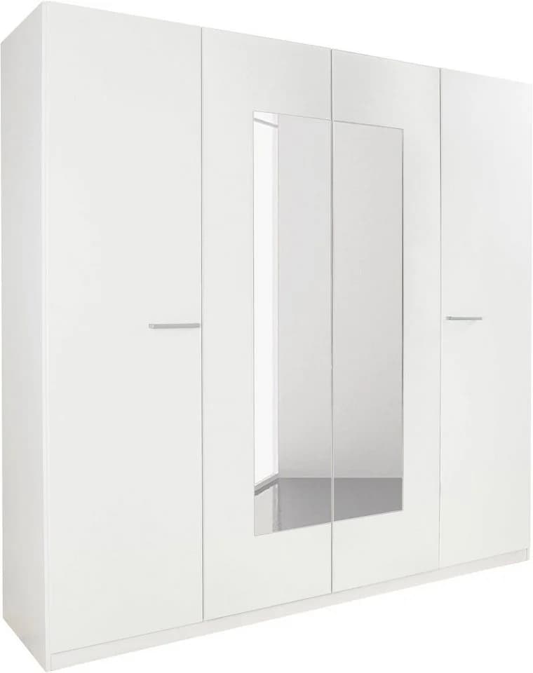 Rauch Borba Drehtürenschrank Weiß mit Spiegeln - Bild 2