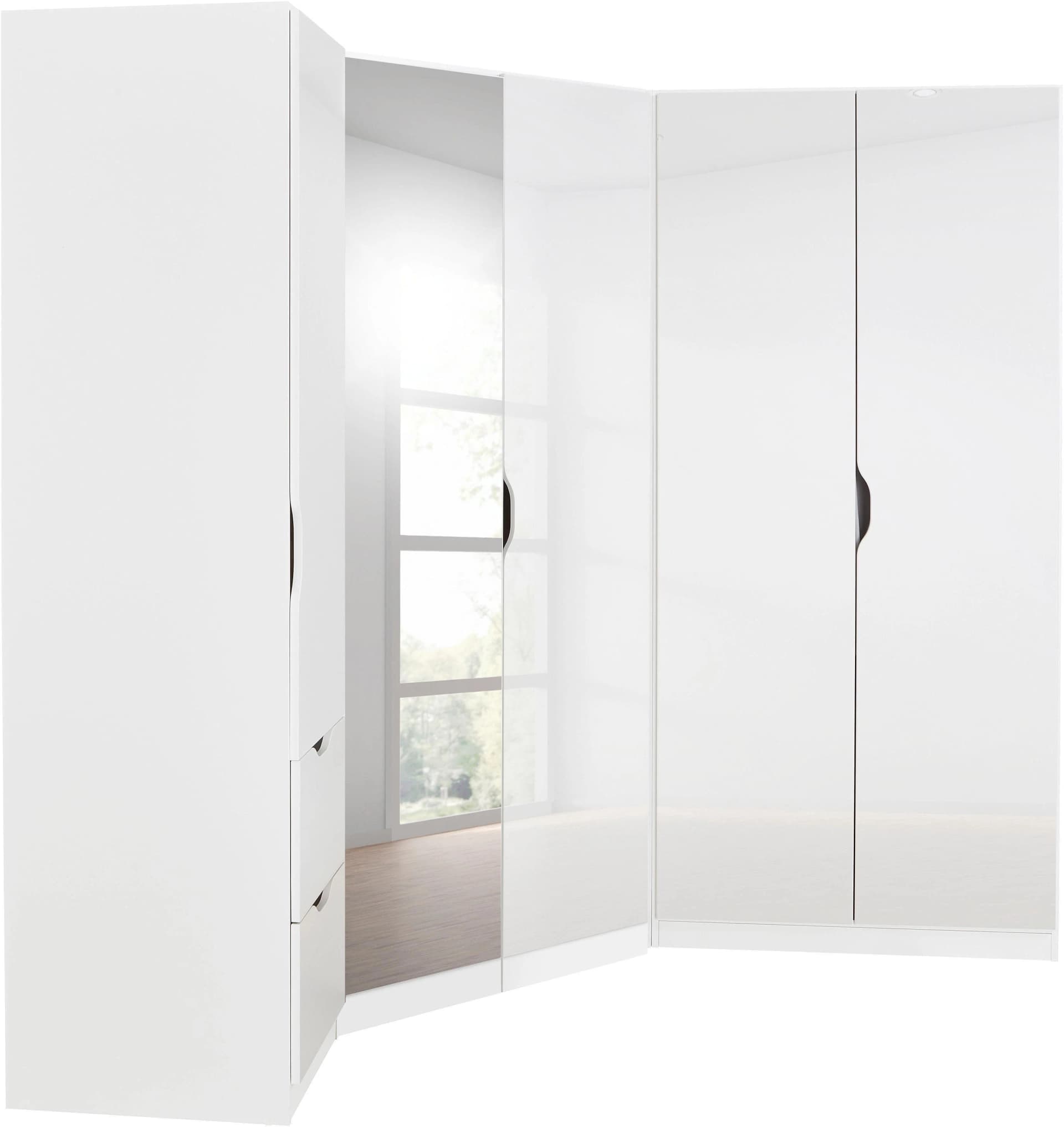 Schrank-Set RAUCH Freiham 3-tlg. Weiß Hochglanz Holzwerkstoff - Bild 5