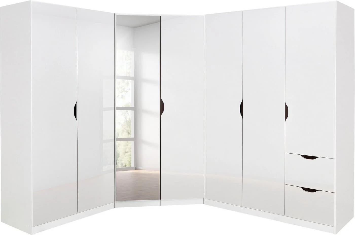 Schrank-Set RAUCH Freiham 3-teilig Weiß Hochglanz Made in Germany - Bild 3