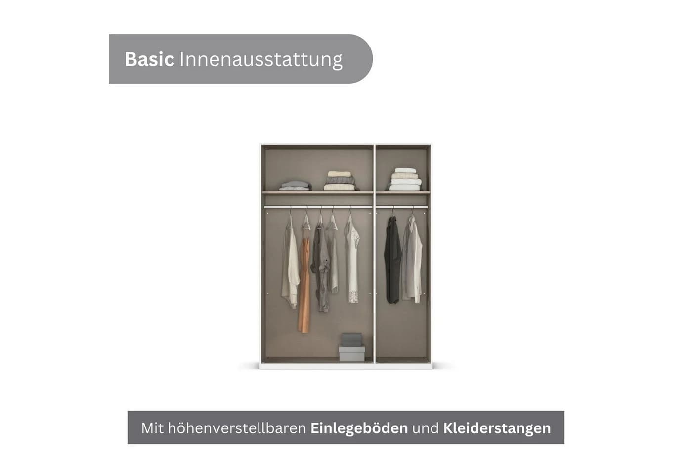 Rauch YLVA Kleiderschrank Weiß Skandinavischer Style - Bild 4