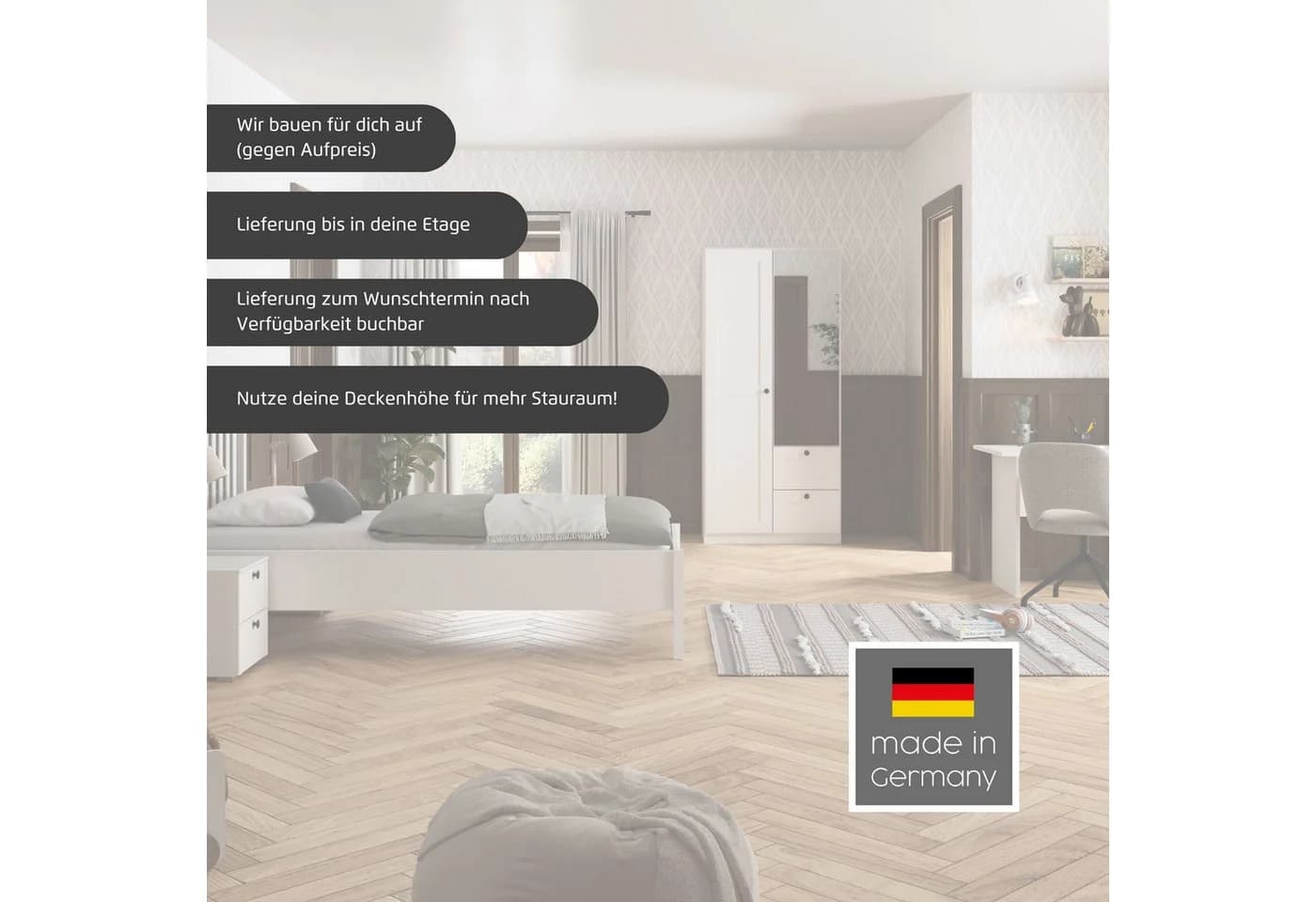Rauch YLVA Drehtürenschrank Weiß Skandinavischer Style - Bild 3