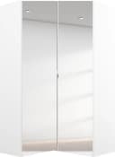 Rauch Eckkleiderschrank Nidda Weiß mit Spiegeltüren Bild 3