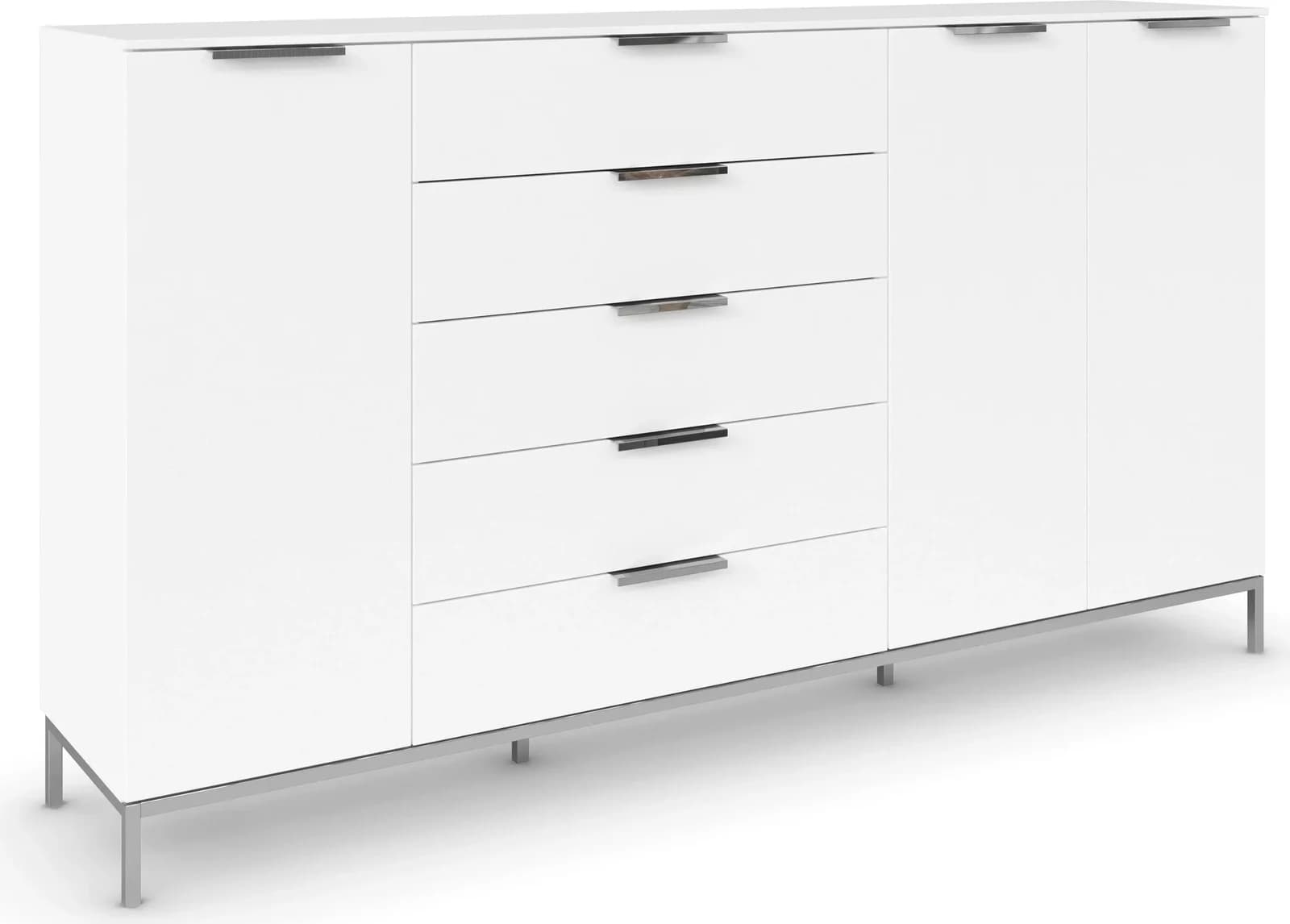 RAUCH Kombikommode FLIPP Weiß 3 Türen 5 Schubladen Soft-Close
