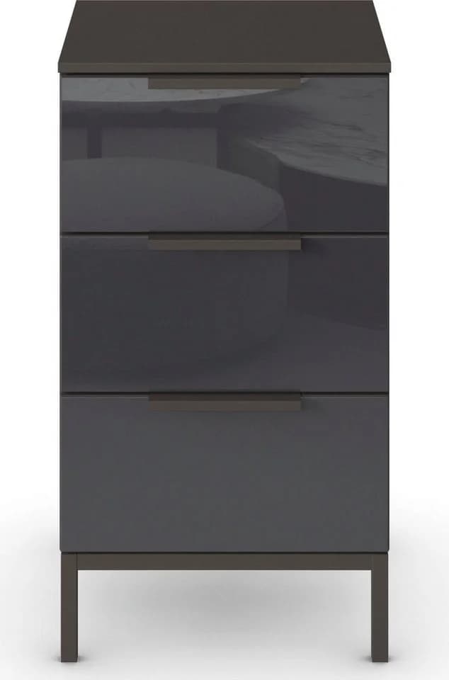 rauch Nachttisch FLIPP mit Glasfront und 3 Schubladen Soft-Close - Bild 4