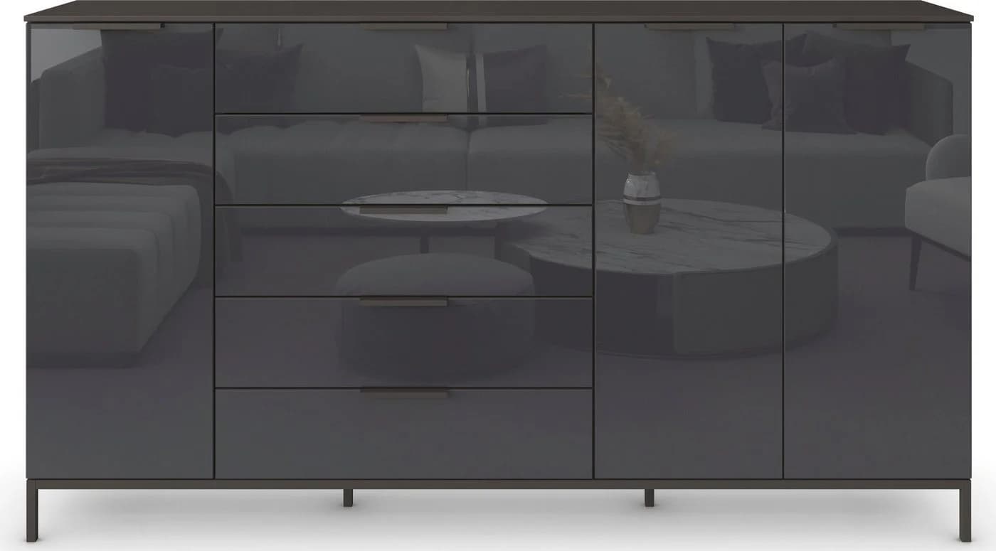 RAUCH Kombikommode FLIPP mit Glasfront Graphit/Glas Basalt - Bild 4