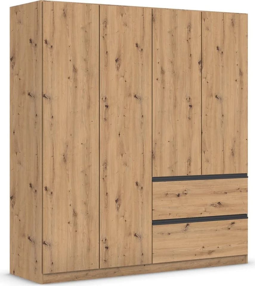 Rauch Costa Kleiderschrank 181 cm Eiche Artisan Push-to-Open - Bild 2