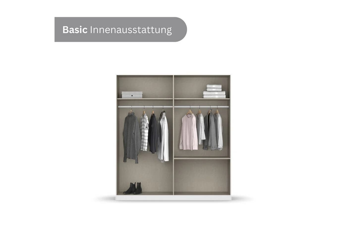 Rauch Costa Kleiderschrank 181 cm Eiche Artisan Push-to-Open - Bild 3