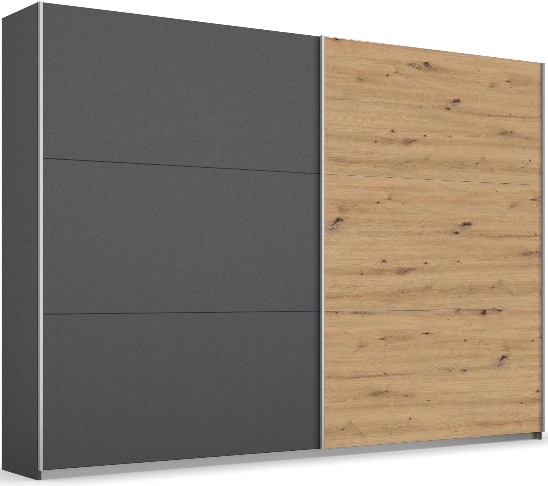 rauch BLUE Schwebetürenschrank AURELIO Grau Eiche Artisan