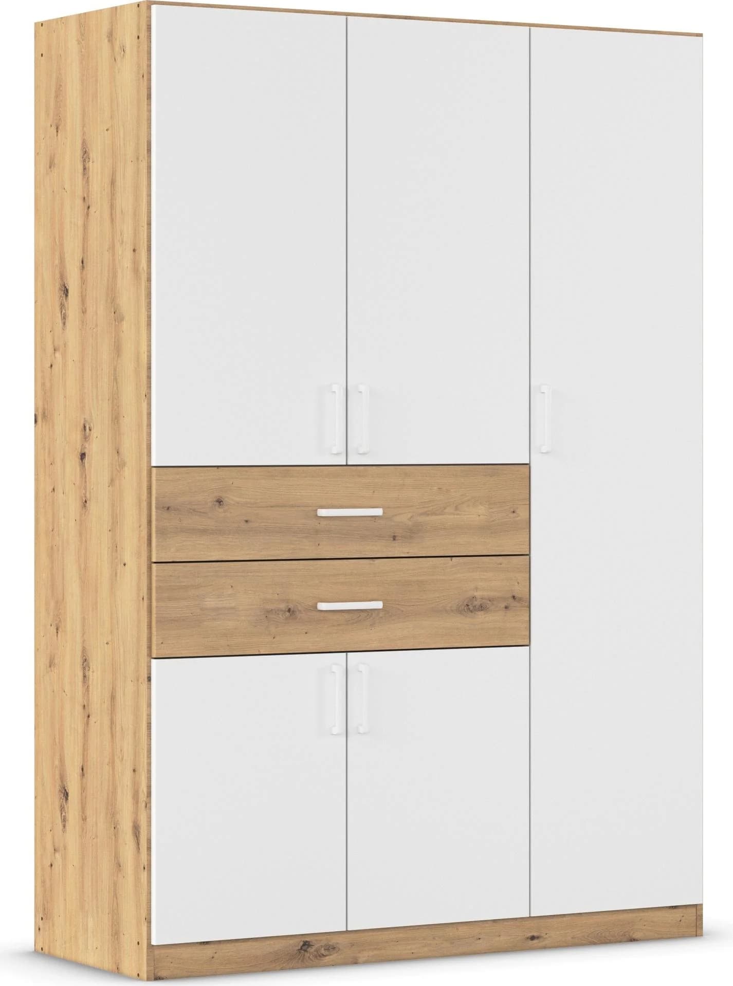 Rauch BLUE Kleiderschrank MAIKA mit Dekor-Front, weiß