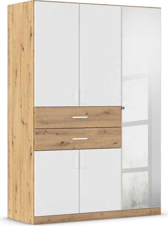 Rauch Maika Drehtürenschrank Weiß Eiche Artisan - Bild 2