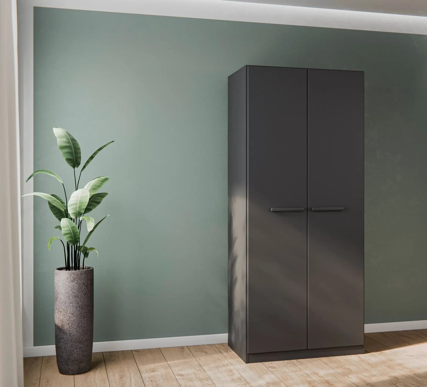 Rauch MODI Drehtürenschrank Grau 91x210x54 cm Holzwerkstoff - Bild 2