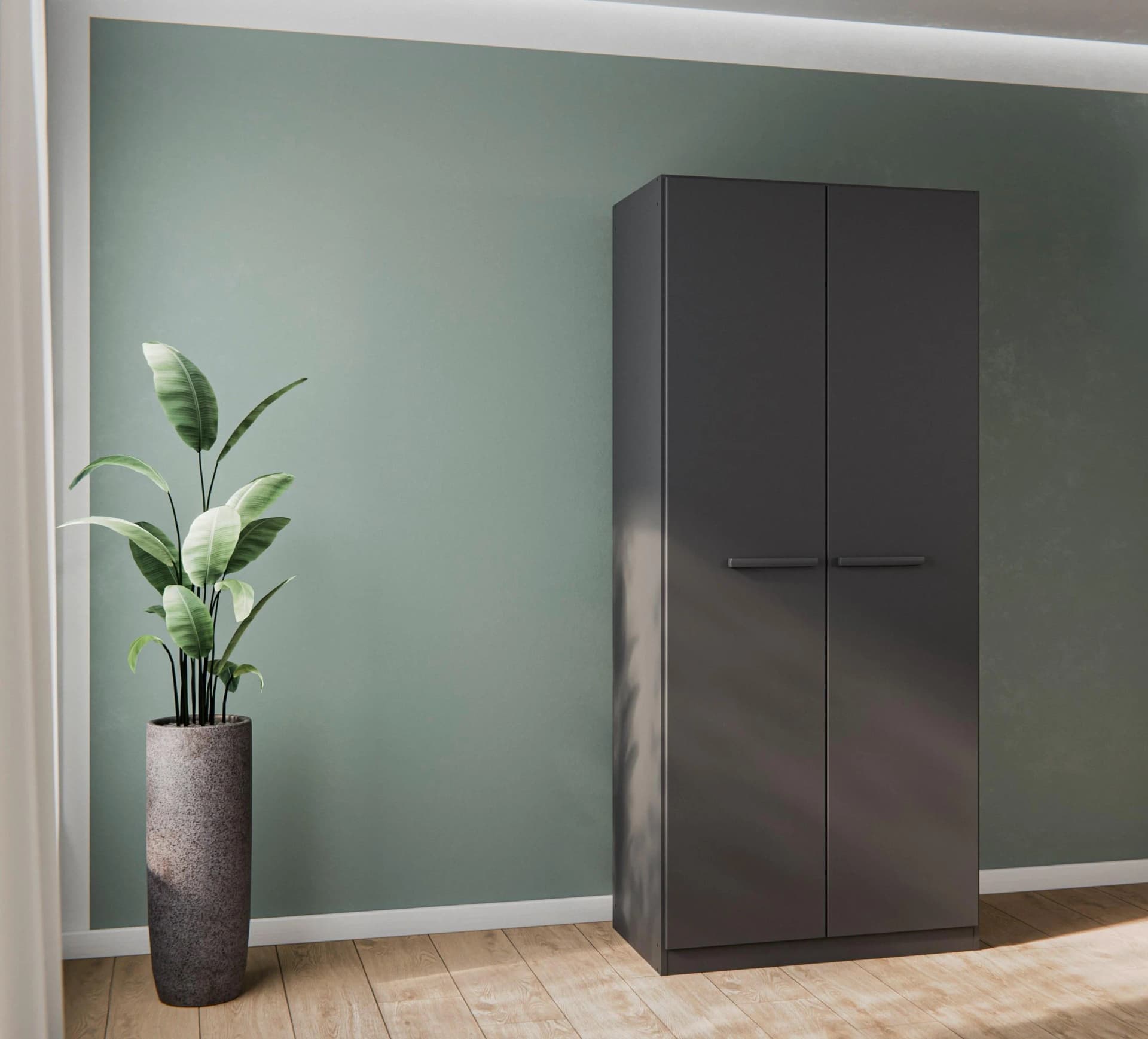 Rauch MODI Drehtürenschrank Grau 91x210x54 cm Holzwerkstoff - Bild 5