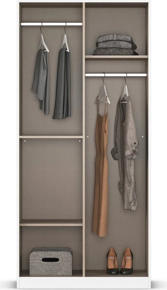 Rauch Maika Drehtürenschrank Weiß mit Schubladen - Bild 4