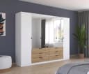 Rauch BLUE Kleiderschrank DAVOA Drehtürenschrank Weiß Eiche Artisan Bild 1